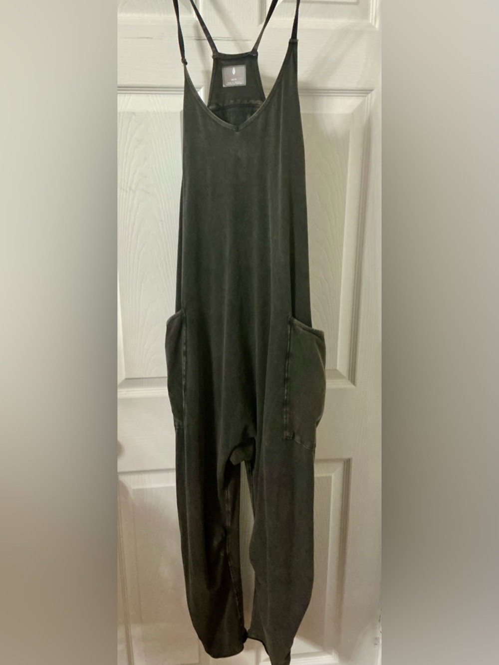 FP Movement by Free People stone wash Black Relaxed-Strap Jumper
